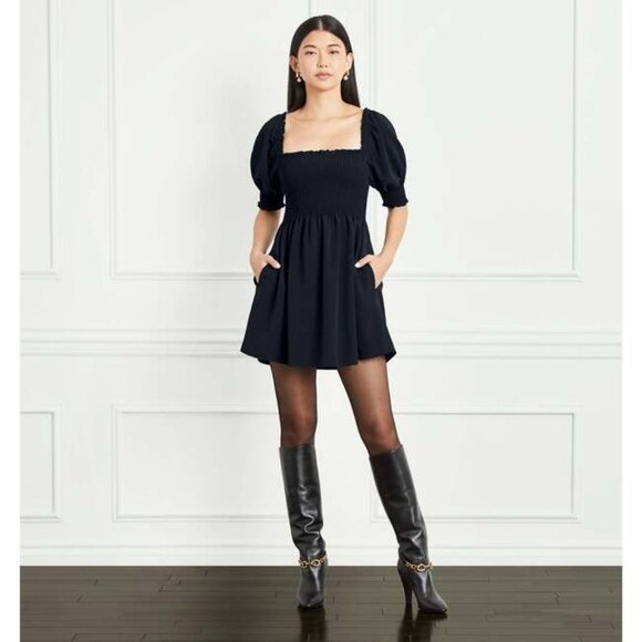 NWOT Hill House Athena Nap Dress in Black Crepe Size Large - Picture 2 of 12